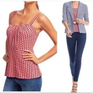 CAbi Day Dream Peplum Tank Blouse - EUC